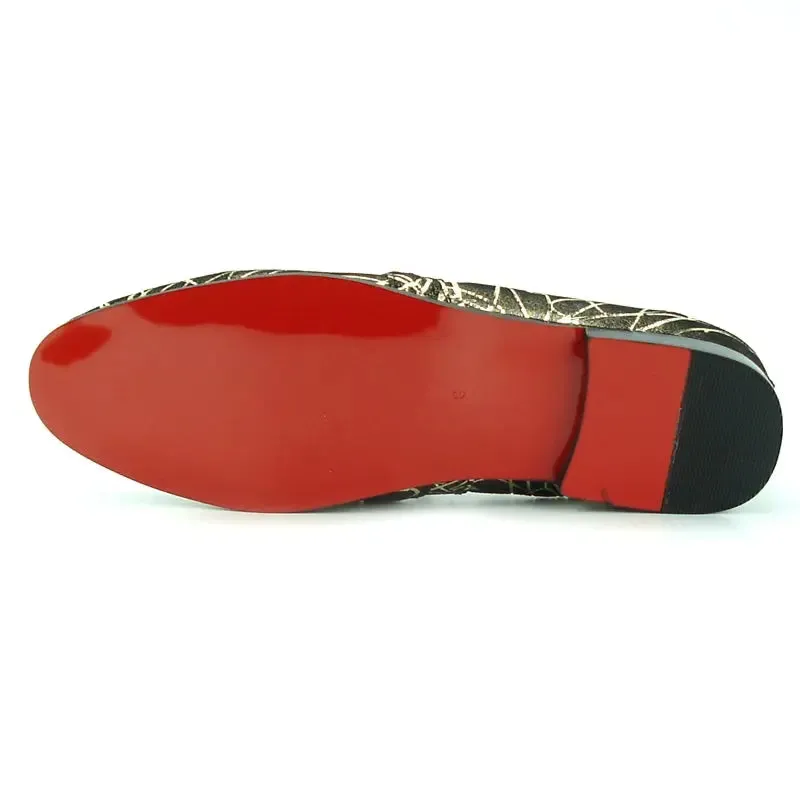 Fiesso FI-7215 Gold Loafers
