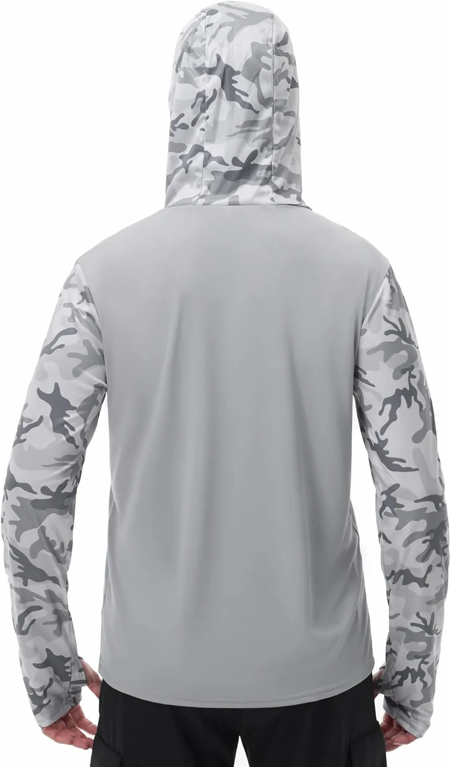 FISHEAL Men's Performance Fishing Hoodie Shirt - UPF 50  UV Sun Protection Long Sleeve Shirts with Mesh Face Mask