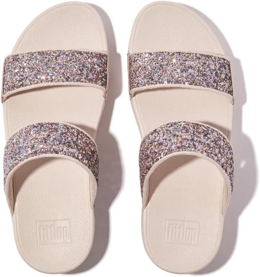 FitFlop Women's Lulu Multi-Tonal Glitter Slides Wedge Sandal
