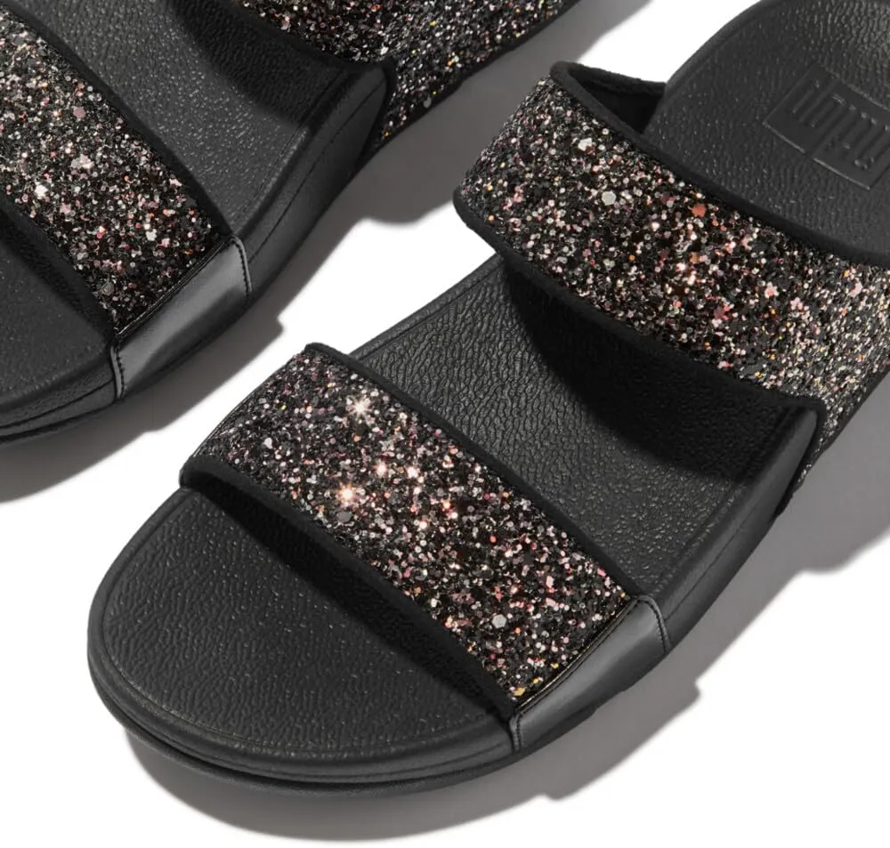 FitFlop Women's Lulu Multi-Tonal Glitter Slides Wedge Sandal