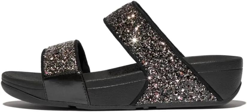 FitFlop Women's Lulu Multi-Tonal Glitter Slides Wedge Sandal
