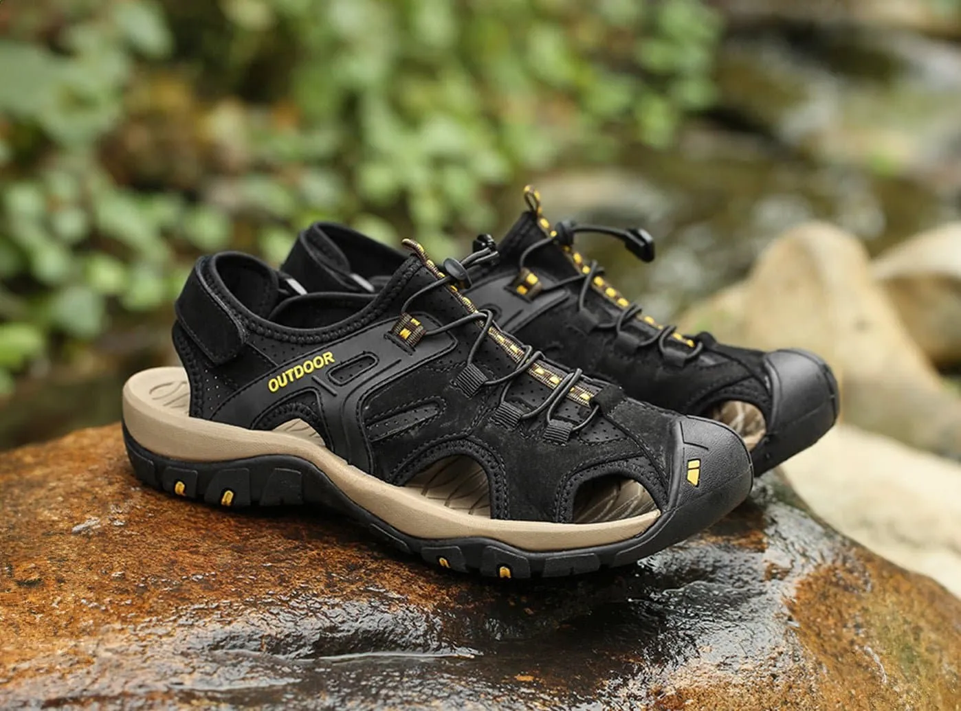 FitVille Herren TrekToe Sandalen V2