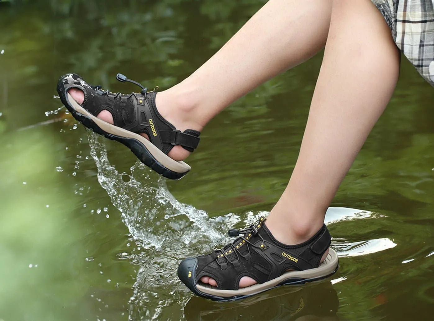 FitVille Herren TrekToe Sandalen V2