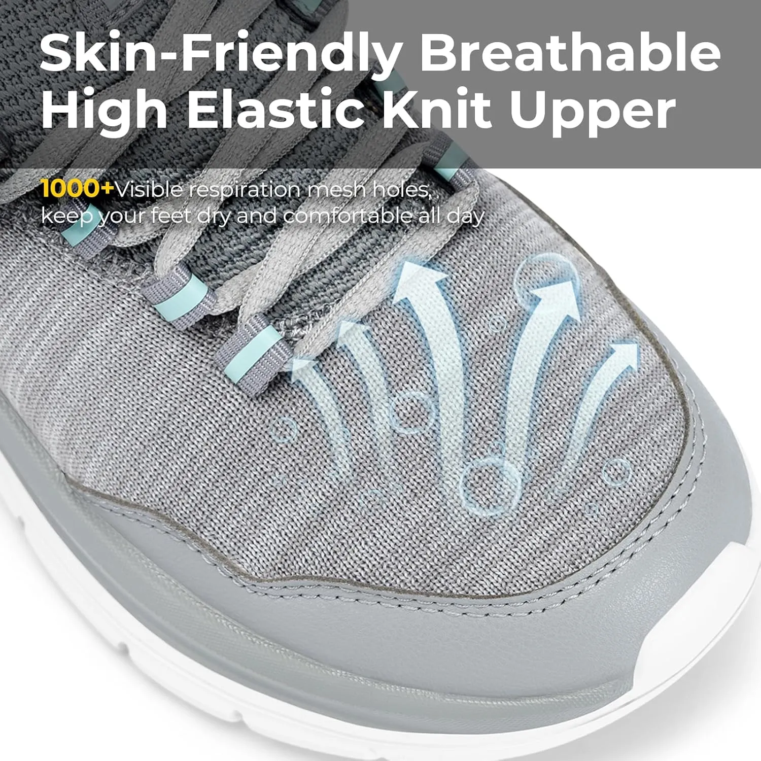 FitVille Women's Slip On Sneakers Wide Shoes Hands Free Running Shoes Slip-On Walking Shoes for Flat Feet Plantar Fasciitis Heel Pain Relief - Cloud Walker V7