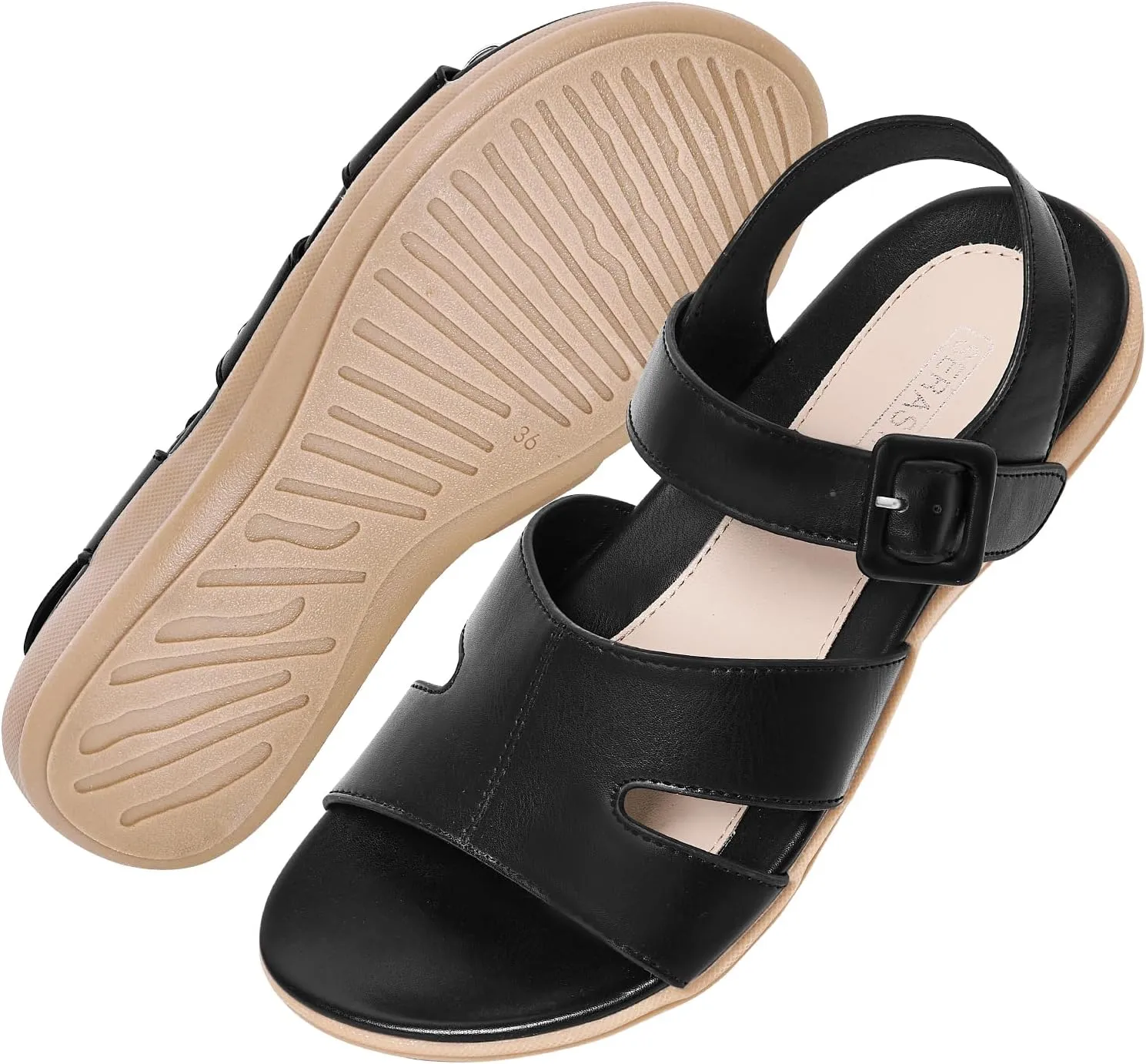 Flat Sandals for Women Dressy - Comfortable Walking Summer Womens Sandal