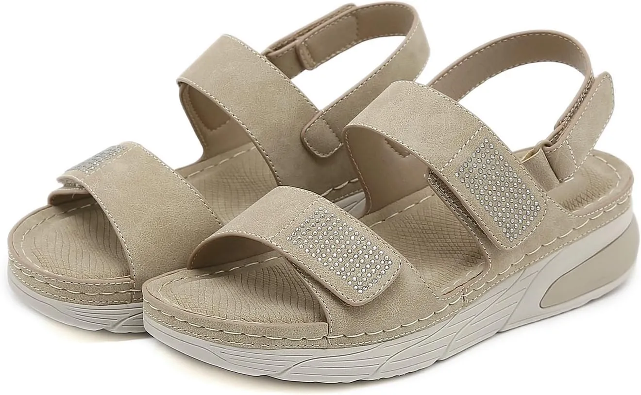 Flat Sports Sandals Women Summer Lightweight Beach Shoes Comfortable and Casual Trekking Sandals Women Open Toe Non-slip Breathable
