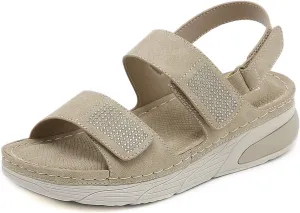 Flat Sports Sandals Women Summer Lightweight Beach Shoes Comfortable and Casual Trekking Sandals Women Open Toe Non-slip Breathable