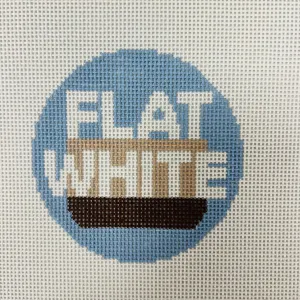 Flat White Round Coaster