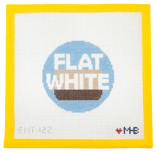 Flat White Round Needlepoint Canvas