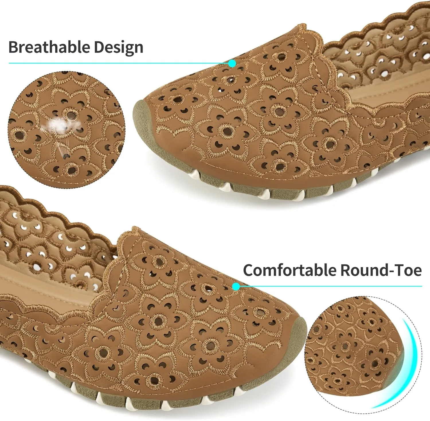 Flats for Women Ballet Shoes: Comfortable Closed Toe Dressy Shoes for Womens Slip on Ballet Flats