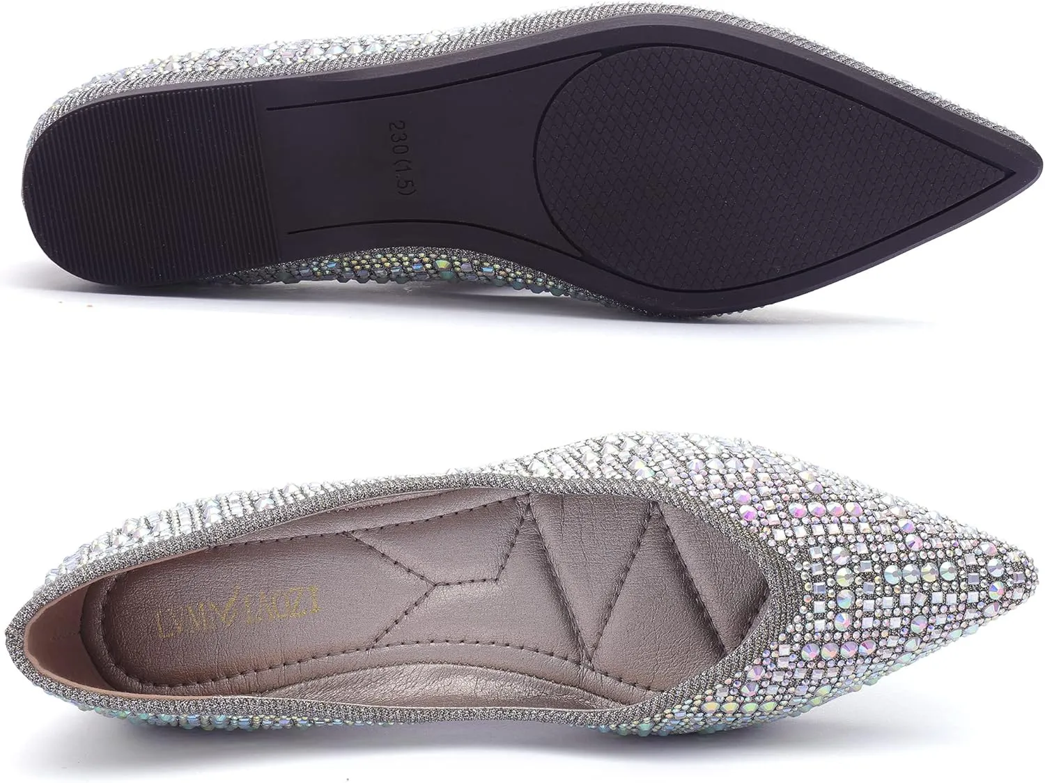 Flats for Women Pointed Toe Fashion Wedding Shoes Work Casual Slip-On Dress Shoes Women Comfortable Dressy Flat