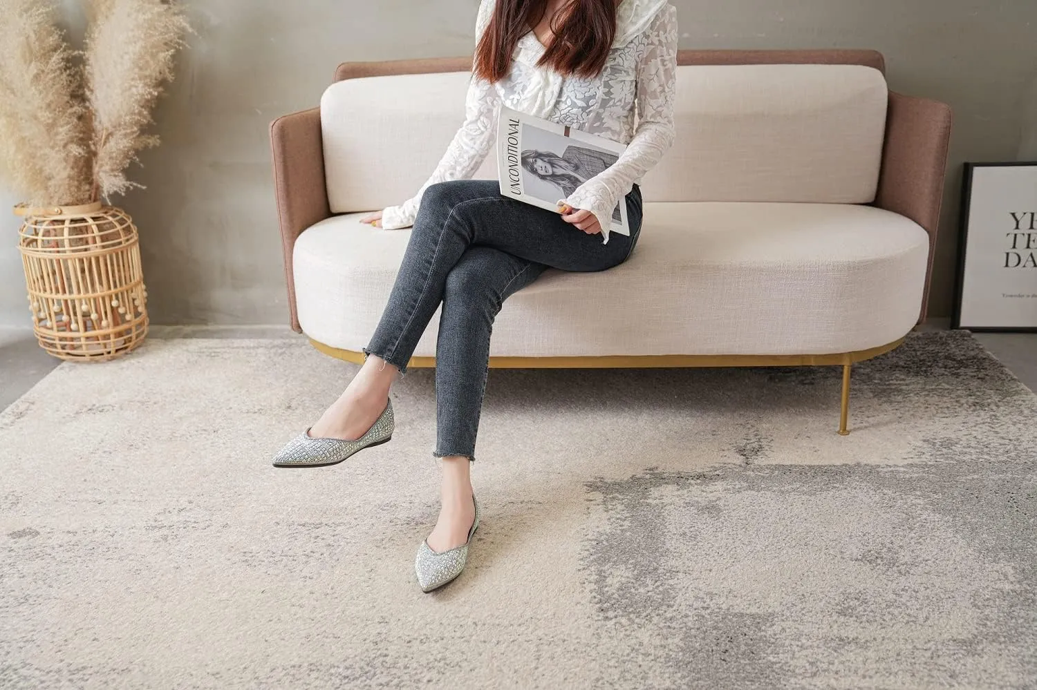 Flats for Women Pointed Toe Fashion Wedding Shoes Work Casual Slip-On Dress Shoes Women Comfortable Dressy Flat