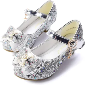 Flower Girls Princess Costume Party Dress Glitter Shoes Mary Janes
