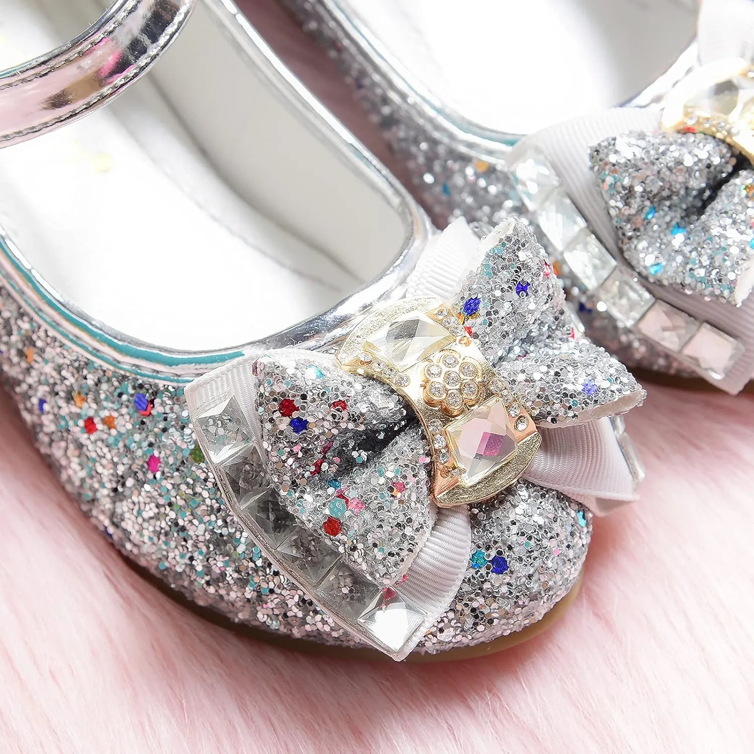 Flower Girls Princess Costume Party Dress Glitter Shoes Mary Janes