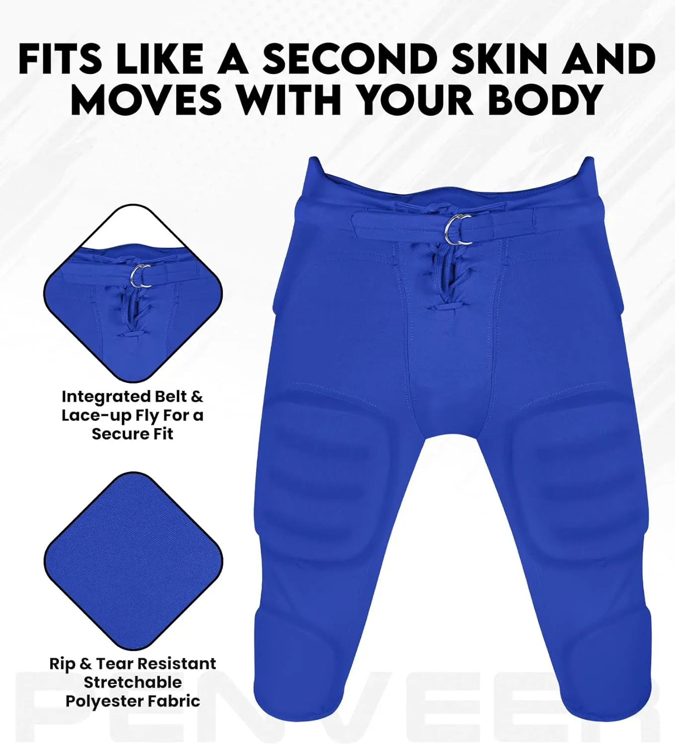 Football Pants Adults - Safety Integrated Comfortable Football Practice Pants for Men
