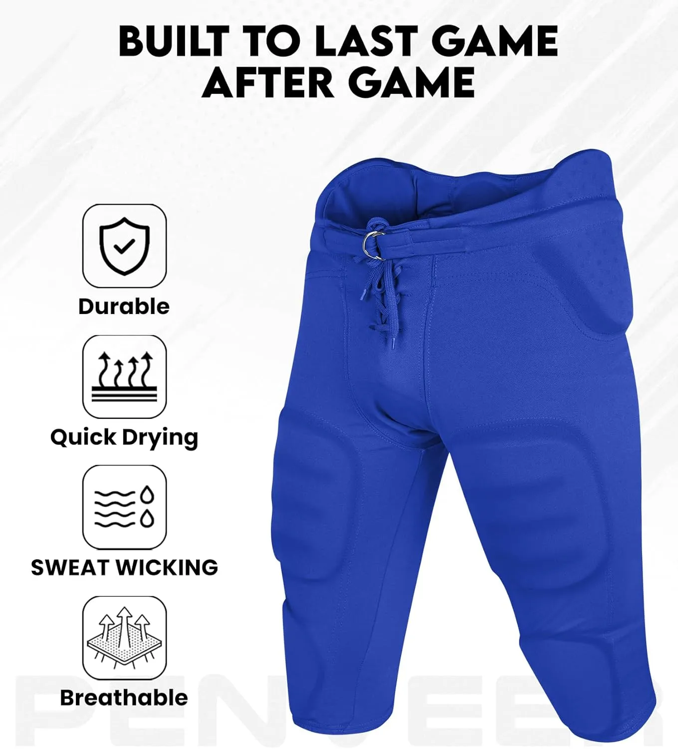 Football Pants Adults - Safety Integrated Comfortable Football Practice Pants for Men