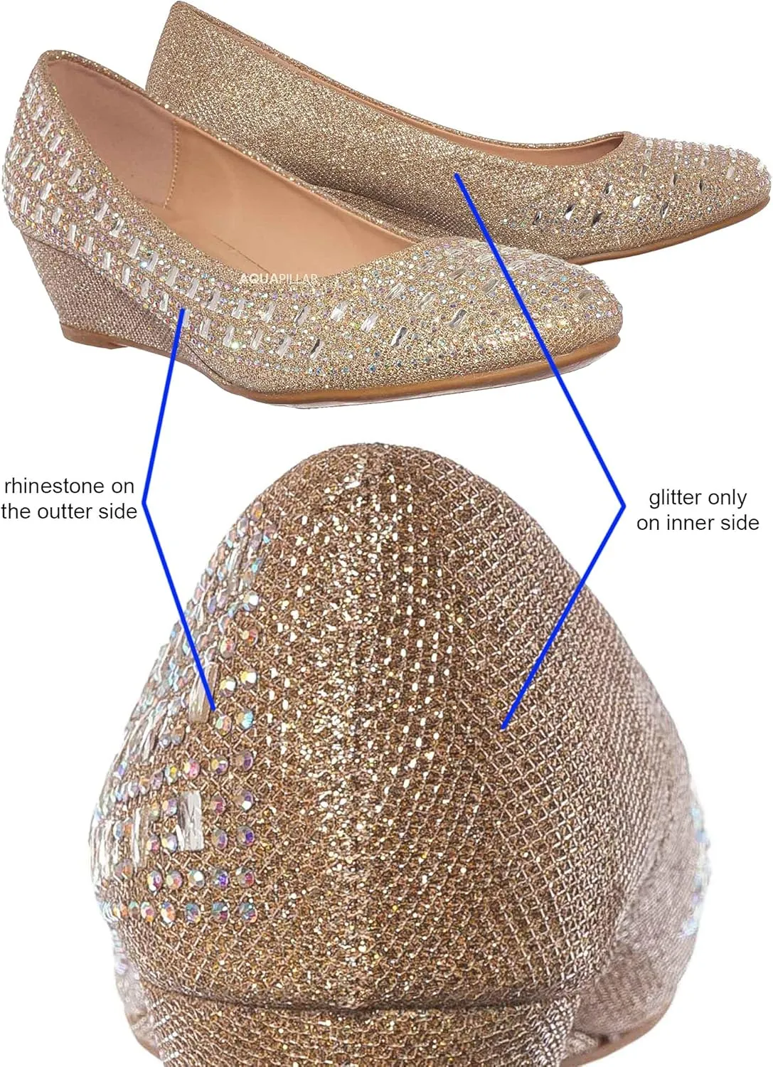 Forever Womens Low Wedge Heel Closed Toe Wedding Party Dress Sandals Shoes