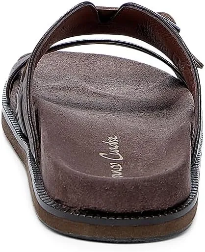 FRANCO CUADRA | Brown Deer Leather Sandal for Men with Modern and Comfortable Design 4M5VNTV
