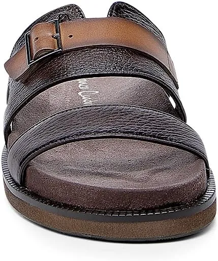 FRANCO CUADRA | Brown Deer Leather Sandal for Men with Modern and Comfortable Design 4M5VNTV