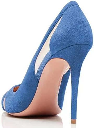 FSJ Women Elegant Mesh High Heel Pump Pointed Toe Stiletto Thin Slip on Dress Prom Party Ladie Shoes Size 4-15 US