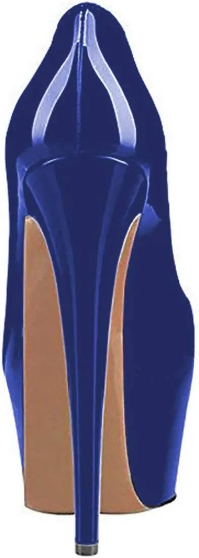 FSJ Women Extreme High Stiletto Heels Platform Pumps Slip On Pointed Toe Sexy Wedding Dress Shoe US Size 4-15 M