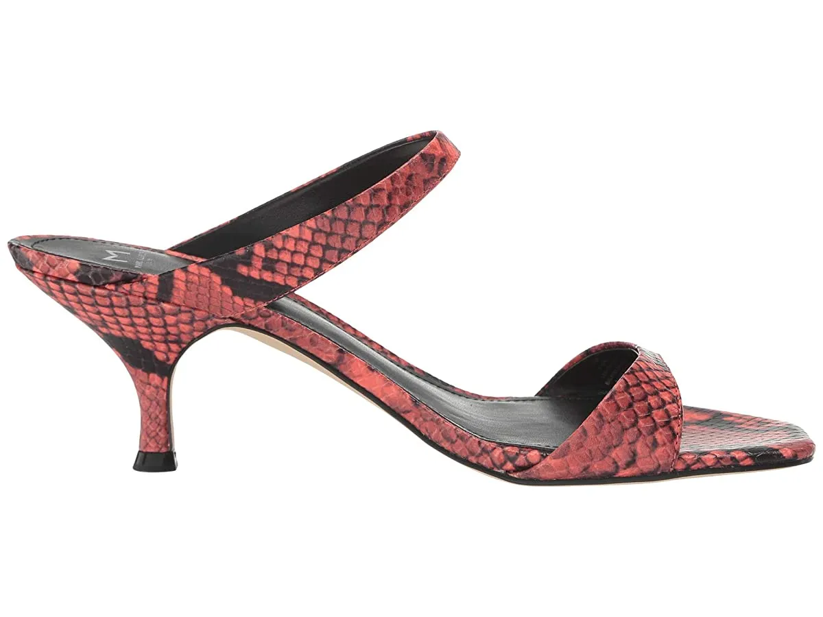 Genia Heeled Slide 7 / M / Coral Snake Printed Leather