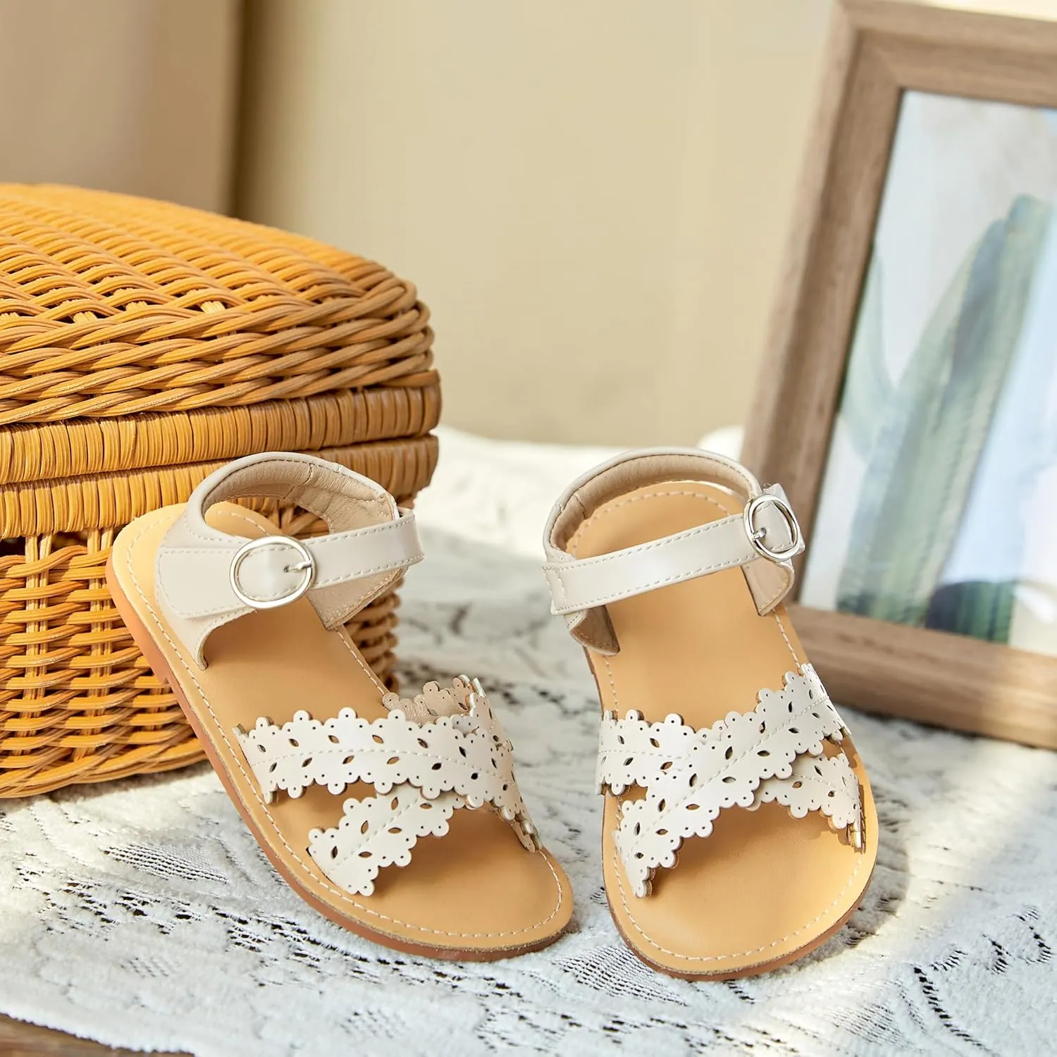GINFIVE Toddler Girls Sandals Girls Toddler Sandals Little Girls Kids Shoes