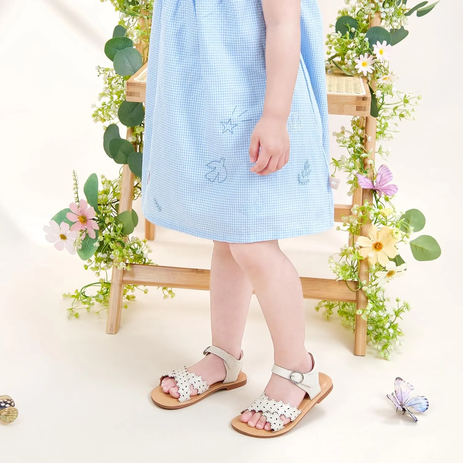 GINFIVE Toddler Girls Sandals Girls Toddler Sandals Little Girls Kids Shoes