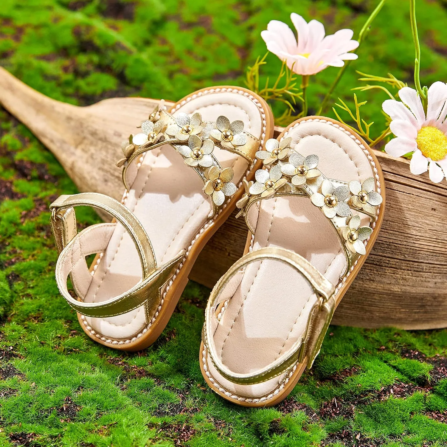 GINFIVE Toddler Girls Sandals Little Girls Kids Summer Shoes Toddler Sandals