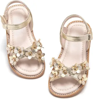 GINFIVE Toddler Girls Sandals Little Girls Kids Summer Shoes Toddler Sandals