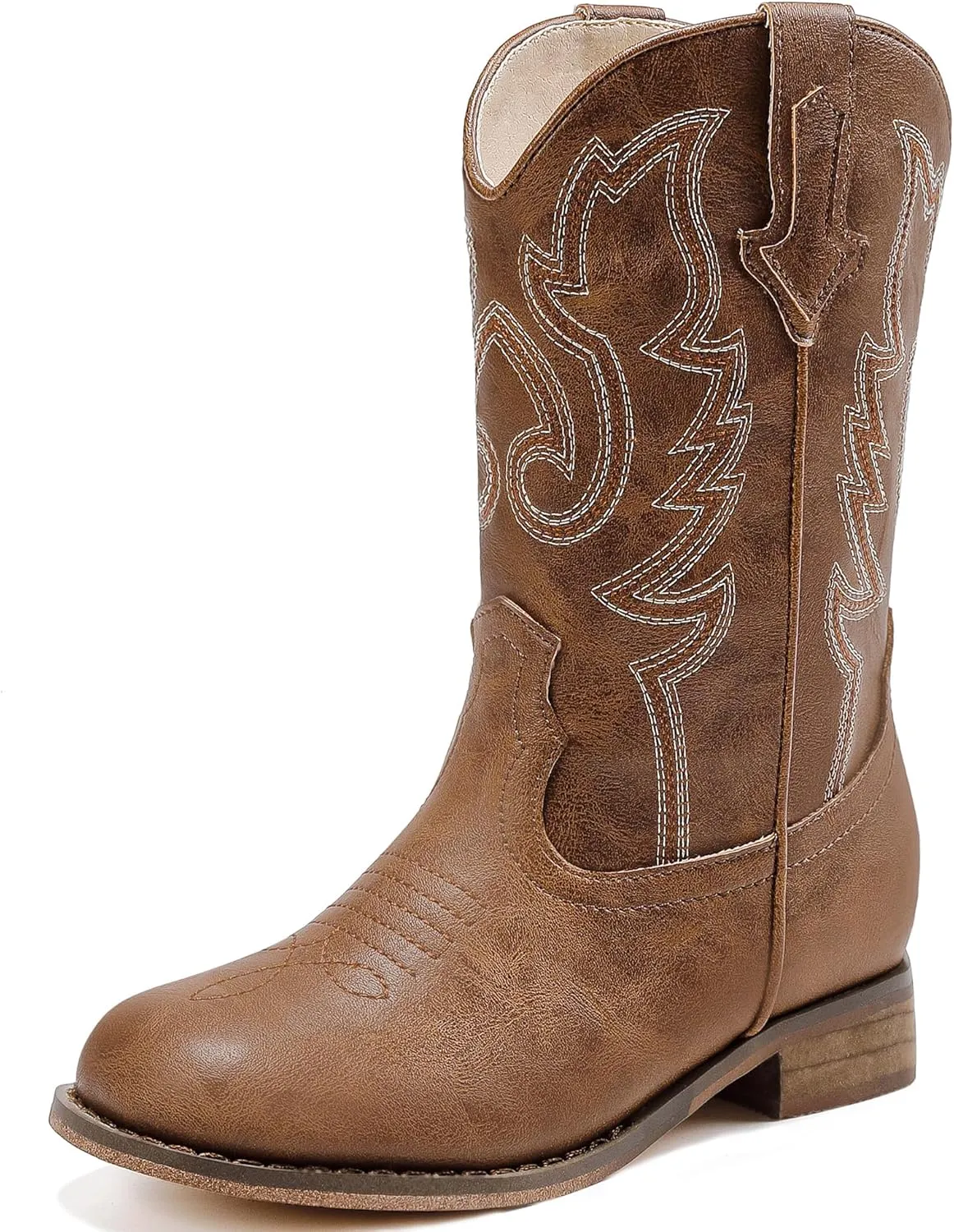 Girls Cowgirl Boots Unisex-Child Mid Calf Glitter Toddler Cowboy Boot Little Big Kids Western Riding Shoes