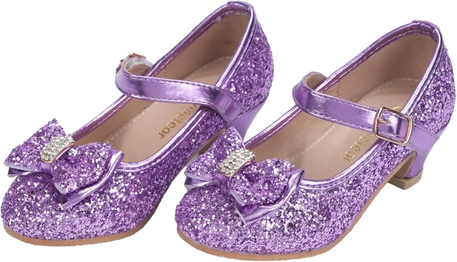 Girls Dress Shoes Low Heel Princess Shoes Wedding Party Mary Jane Flats for Toddler/Little Kids