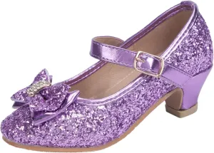 Girls Dress Shoes Low Heel Princess Shoes Wedding Party Mary Jane Flats for Toddler/Little Kids