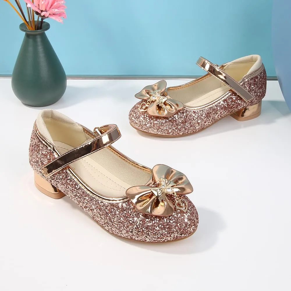 Girls Dress Shoes Prom Shoes Wedding Shoes Low Heel Glitter Toddler Shoes