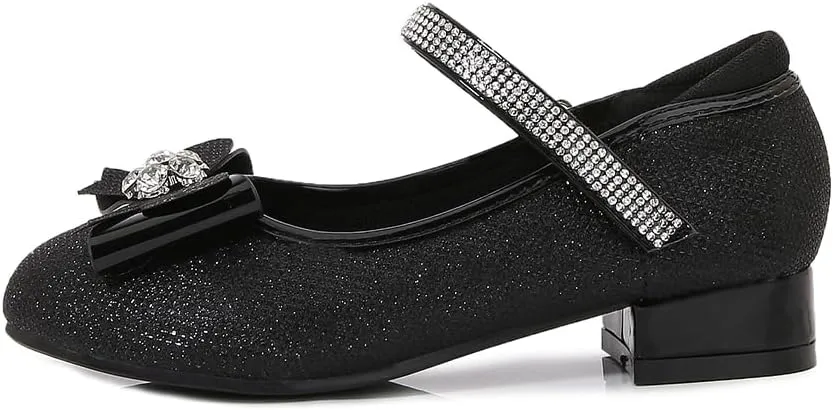 Girls Dress Shoes Prom Shoes Wedding Shoes Low Heel Glitter Toddler Shoes