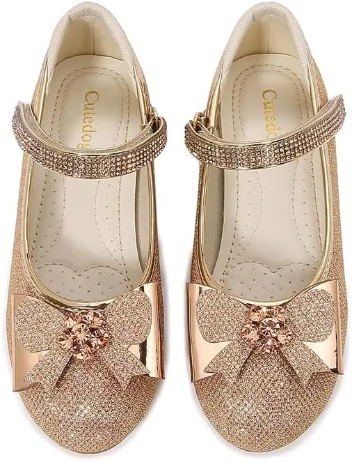 Girls Dress Shoes Prom Shoes Wedding Shoes Low Heel Glitter Toddler Shoes
