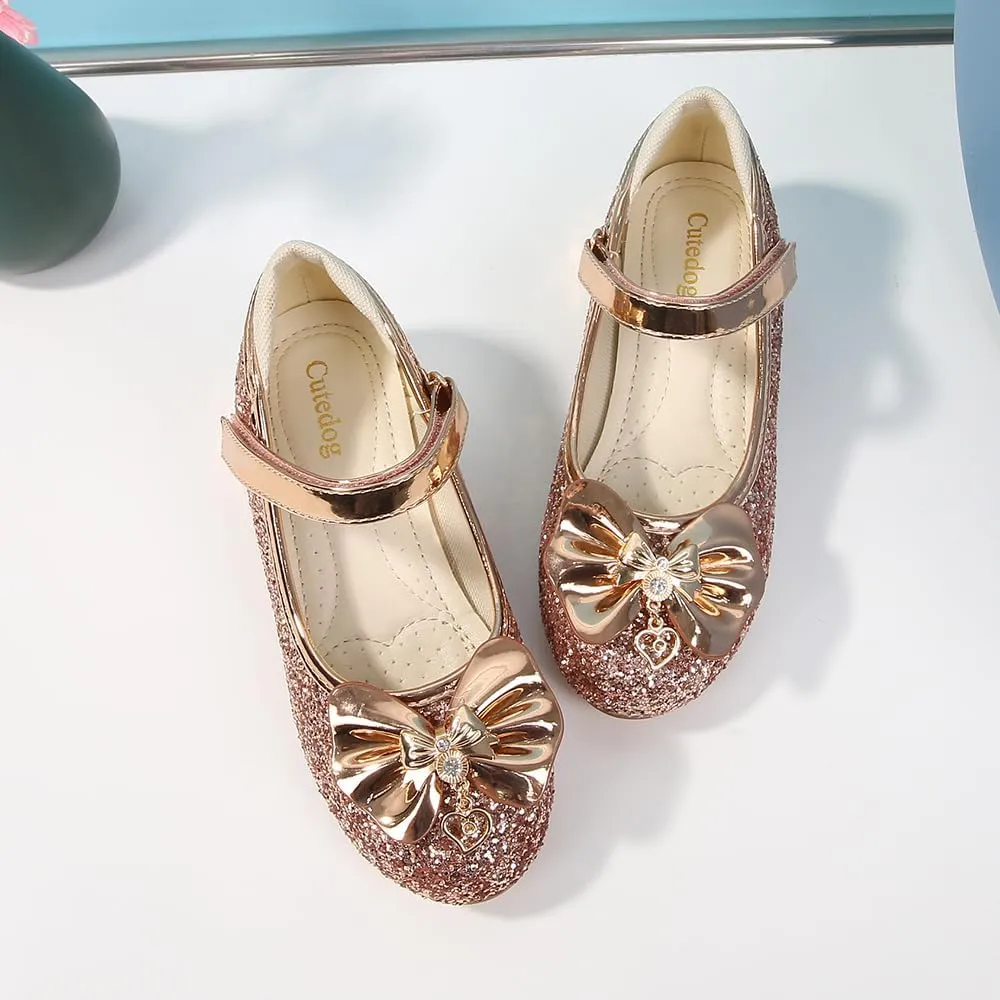 Girls Dress Shoes Prom Shoes Wedding Shoes Low Heel Glitter Toddler Shoes