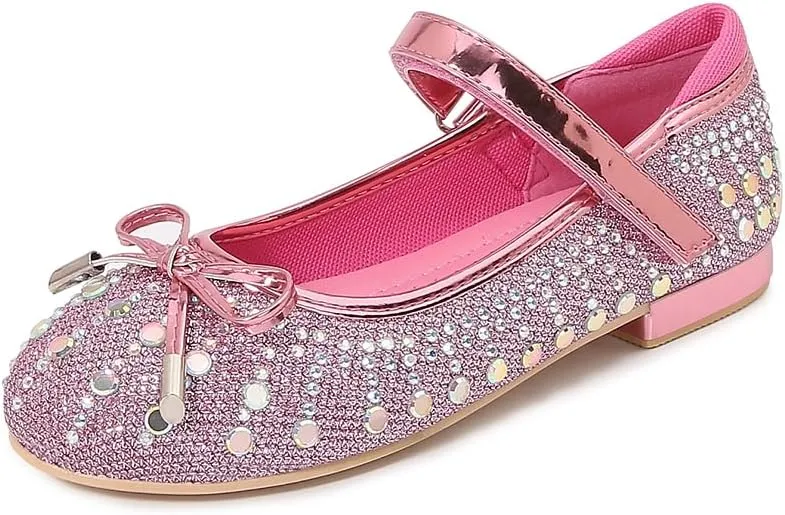 Girls Dress Shoes Prom Shoes Wedding Shoes Low Heel Glitter Toddler Shoes