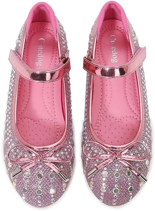 Girls Dress Shoes Prom Shoes Wedding Shoes Low Heel Glitter Toddler Shoes