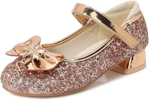 Girls Dress Shoes Prom Shoes Wedding Shoes Low Heel Glitter Toddler Shoes