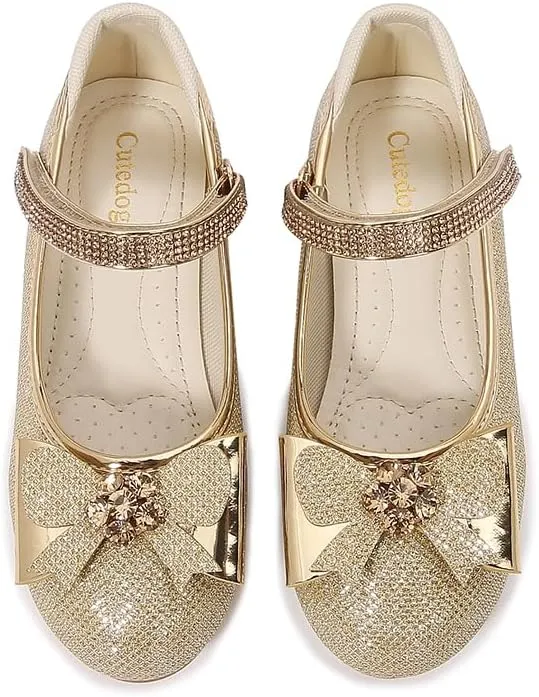 Girls Dress Shoes Prom Shoes Wedding Shoes Low Heel Glitter Toddler Shoes