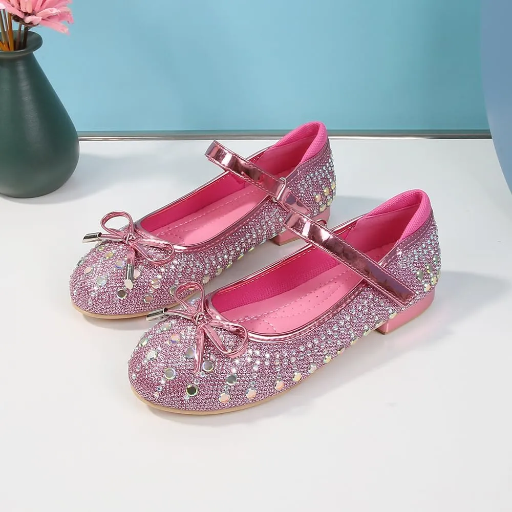Girls Dress Shoes Prom Shoes Wedding Shoes Low Heel Glitter Toddler Shoes