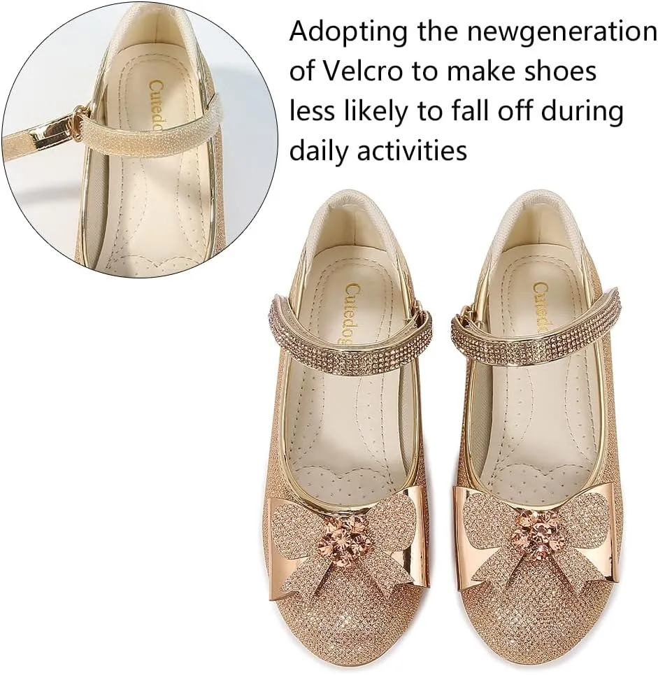 Girls Dress Shoes Prom Shoes Wedding Shoes Low Heel Glitter Toddler Shoes