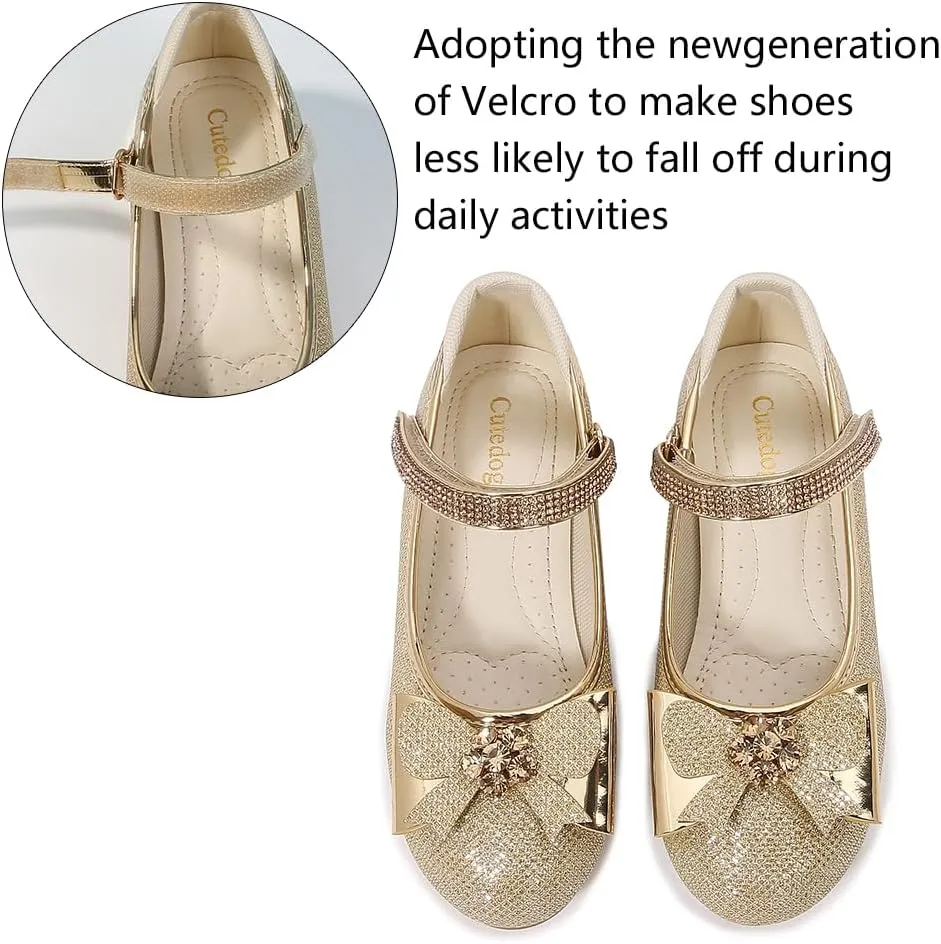 Girls Dress Shoes Prom Shoes Wedding Shoes Low Heel Glitter Toddler Shoes