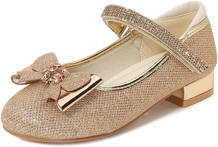 Girls Dress Shoes Prom Shoes Wedding Shoes Low Heel Glitter Toddler Shoes