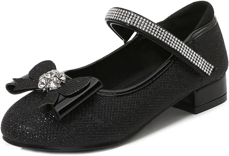 Girls Dress Shoes Prom Shoes Wedding Shoes Low Heel Glitter Toddler Shoes