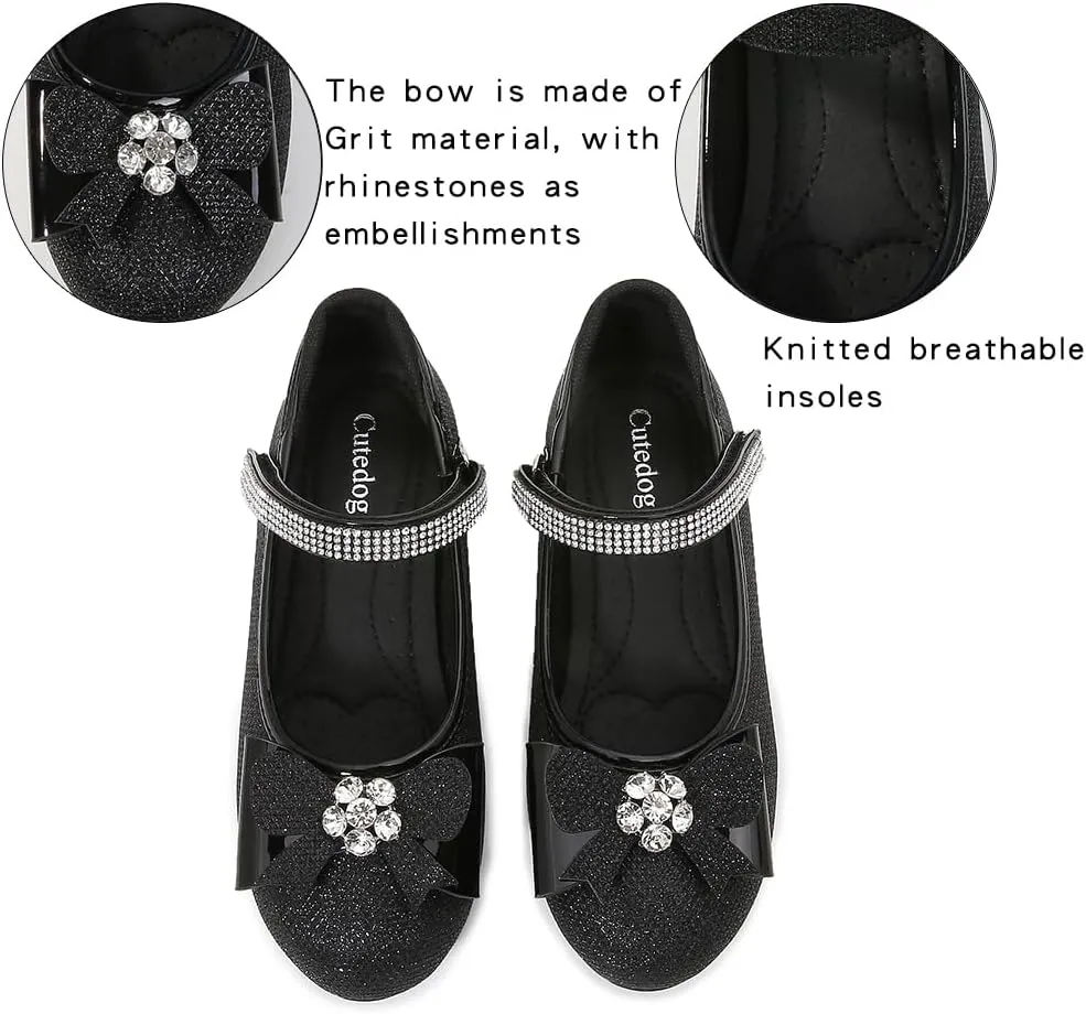 Girls Dress Shoes Prom Shoes Wedding Shoes Low Heel Glitter Toddler Shoes