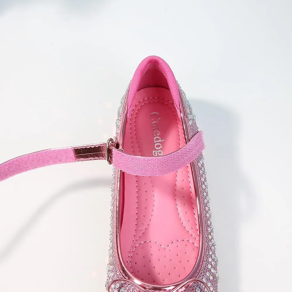 Girls Dress Shoes Prom Shoes Wedding Shoes Low Heel Glitter Toddler Shoes