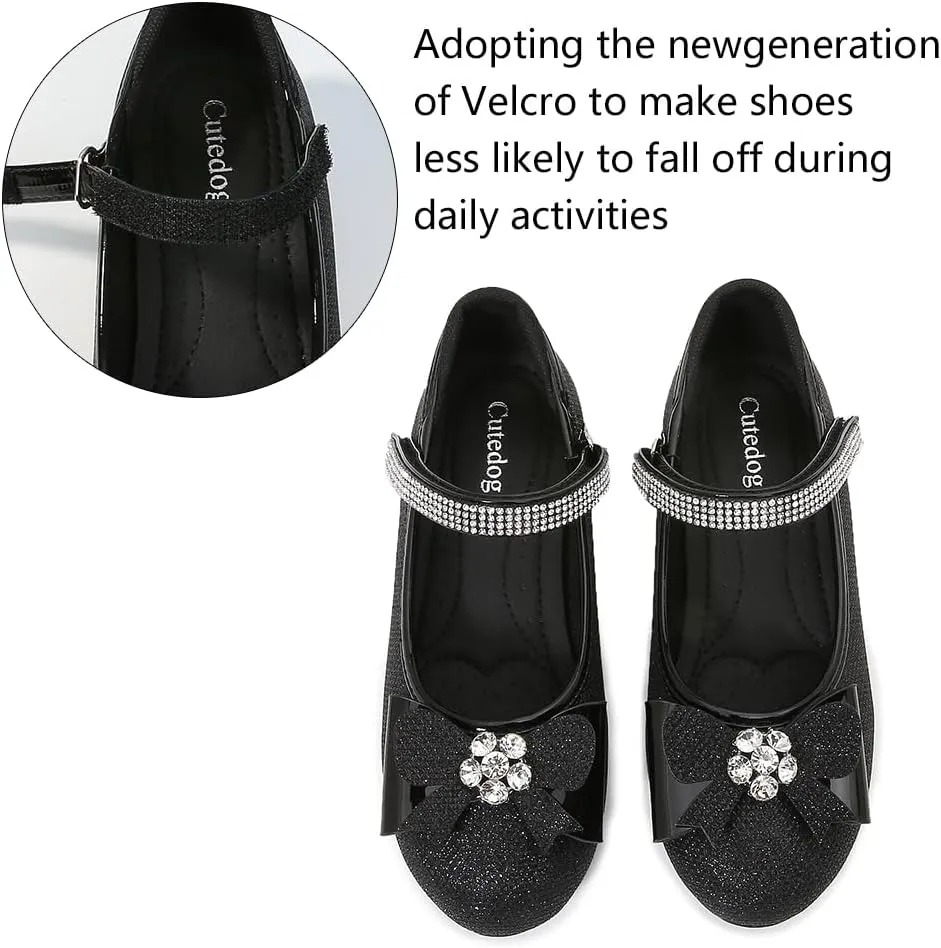 Girls Dress Shoes Prom Shoes Wedding Shoes Low Heel Glitter Toddler Shoes