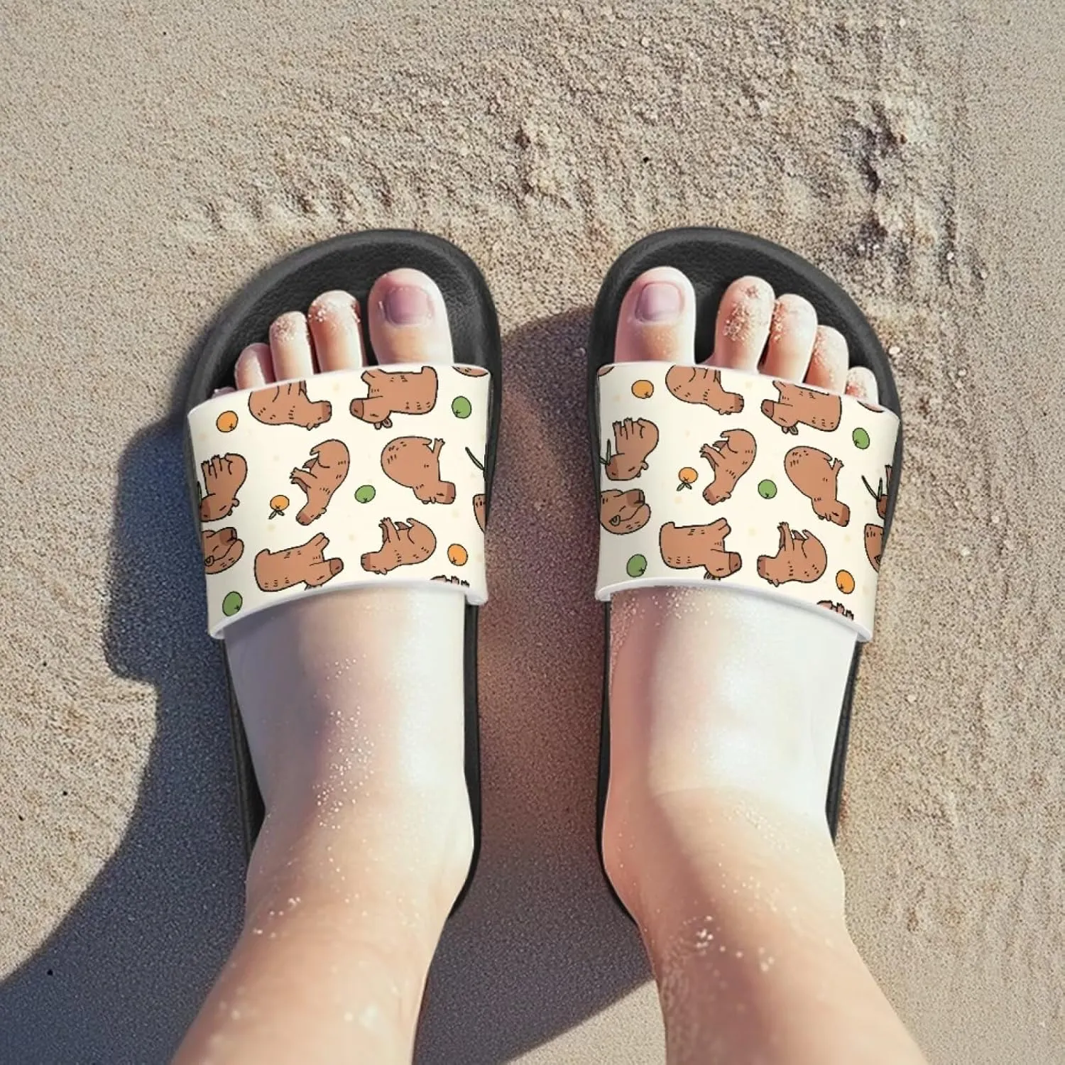 Girls Slide Sandals Breathable Summer Shoes for Kids with Non-Slip Sole Slides for Beach & Pool